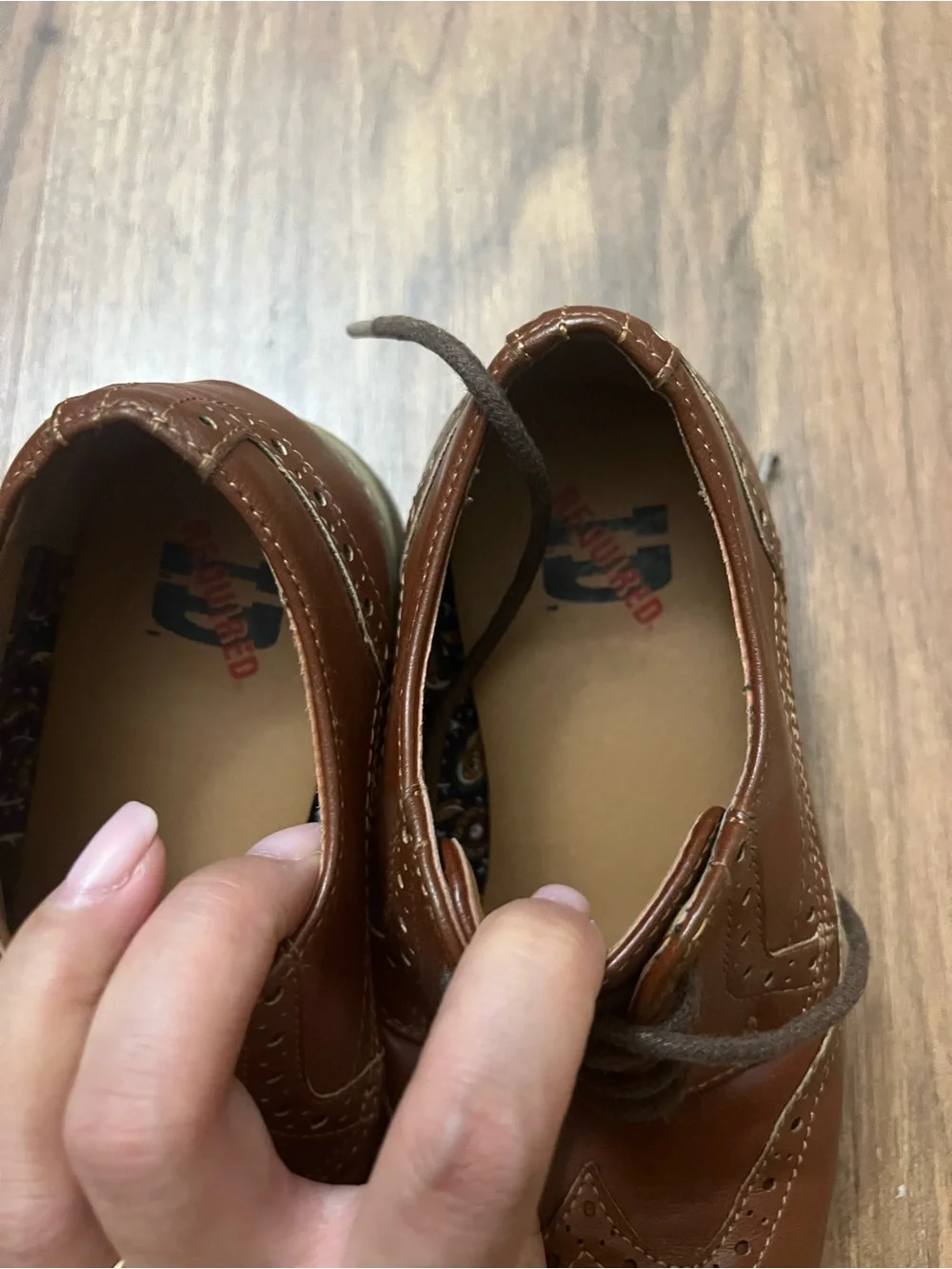 Kids Brown Wingtip Dress Oxfords - Classic Lace-Up